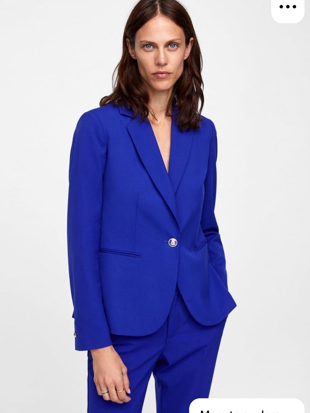 Zara Single-Button Cobalt Blue Blazer